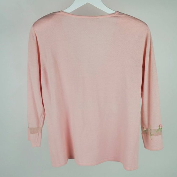 Escada Pink Floral-Embroidered Cardigan - Picture 3 of 6